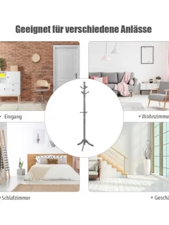 175 cm Garderobenständer in Grau