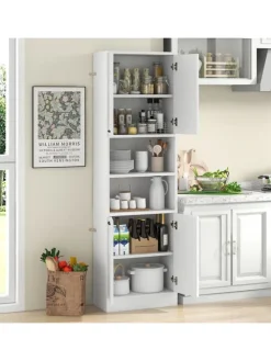 190 cm hoher Küchenschrank Vorratsschrank in Weiß