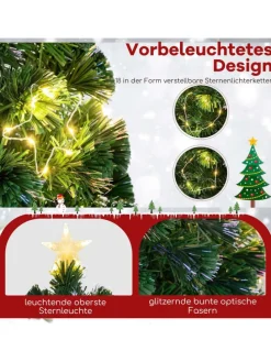 120 cm Künstlich Weihnachtsbaum mit Beleuchtung in Grün