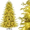 180 cm Künstlicher Weihnachtsbaum mit Beleuchtung in Grün