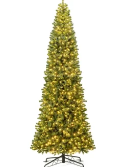 360 cm Künstlicher Weihnachtsbaum mit Beleuchtung in Grün