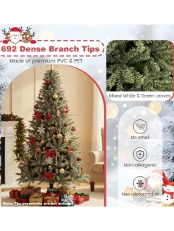 180 cm Künstlicher Weihnachtsbaum im Dunkeln Leuchtend in Grün