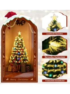 120 cm Künstlicher Weihnachtsbaum mit Beleuchtung in Grün