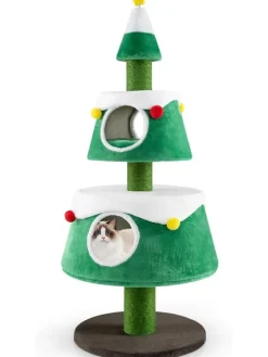 153 cm Kratzbaum für Weihnachten Katzenbaum in Grün