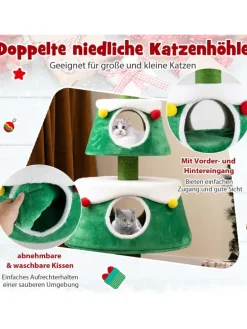 153 cm Kratzbaum für Weihnachten Katzenbaum in Grün