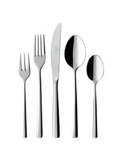 30 er-Set Piemont Tafelbesteck in Silber