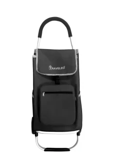 56 L Einkauf Trolley Einkaufswagen Shopping in Schwarz