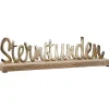 , MangohDeko-Schriftzug "Sternstunden" in Gold/ Natur - (B)30 x (H)9 x (T)6,5 cm