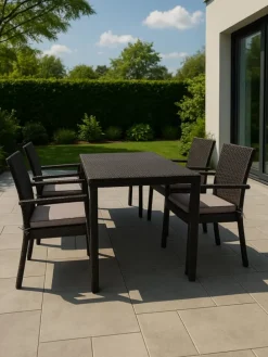 8 Stuhlkissen 40x40 cm Lucca in Beige