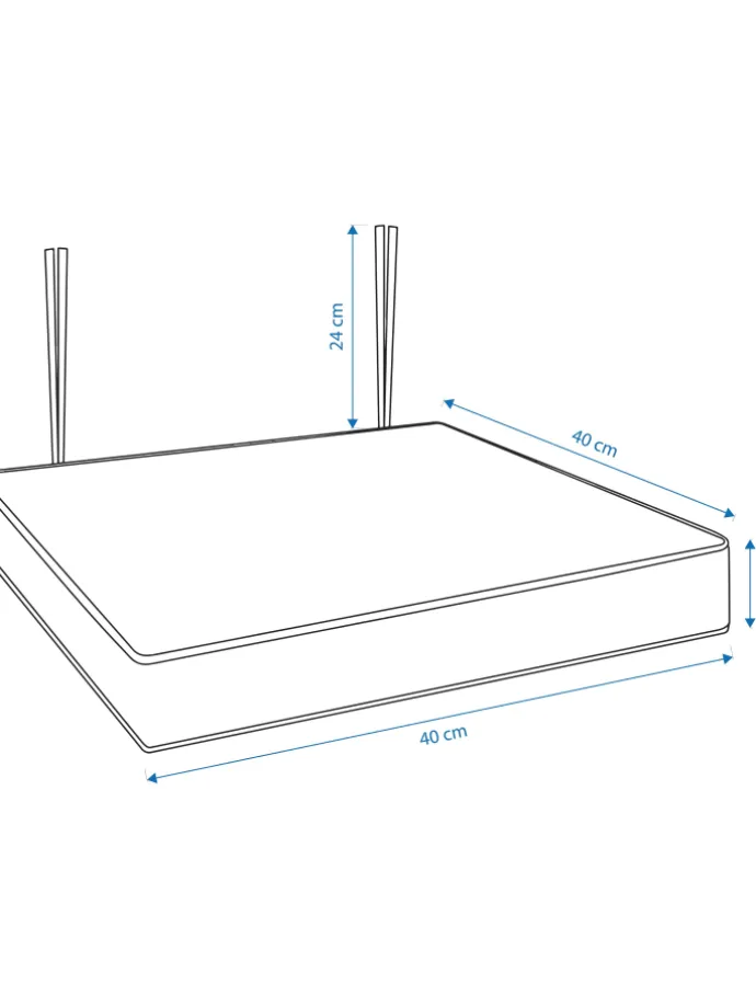 8 Stuhlkissen 40x40 cm Lucca in Beige