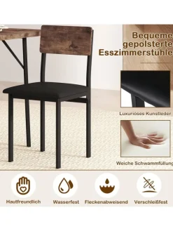 5 tlg. Essgruppe in Braun