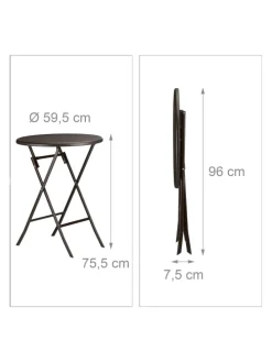 3 tlg. Gartenmöbel Set in Braun