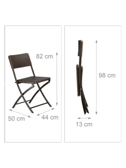 3 tlg. Gartenmöbel Set in Braun