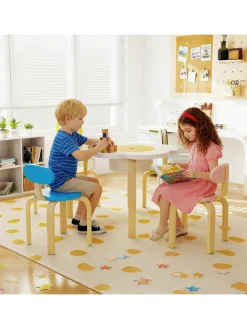 5 tlg. Kindertisch-Set mit 4 Stühlen in Bunt