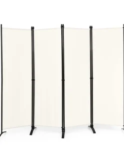 4 tlg. Raumteiler 173cm in Beige