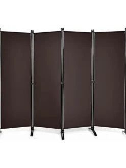 4 tlg. Raumteiler 173cm in Braun