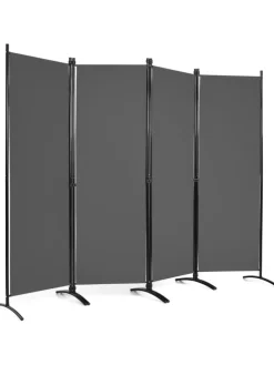 4 tlg. Raumteiler 173cm in Grau