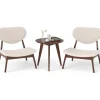3 tlg. Sessel mit Beistelltisch in Beige