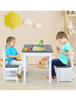 4 tlg. Set Sitzgruppe in Grau