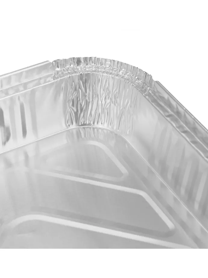 25 x Aluschalen in Silber - (B)31 x (H)4,5 x (T)21 cm