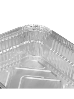 50 x Aluschalen in Silber - (B)18,5 x (H)4,5 x (T)13 cm