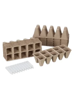 200 x Anzuchttöpfe in Braun - (B)3,5 x (H)5,5 x (T)3,5 cm