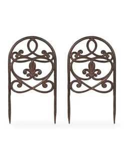 10 x Beetzaun in Dunkelbraun - (B)17,5 x (H)32,5 cm