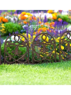 10 x Beetzaun in Dunkelbraun - (B)17,5 x (H)32,5 cm