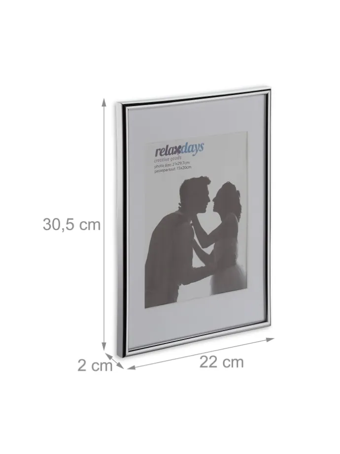 4 x Bilderrahmen "A4" in Silber