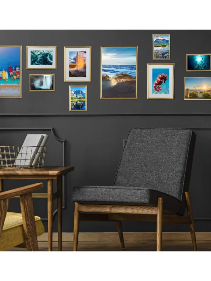 4 x Bilderrahmen "A4" in Weiß