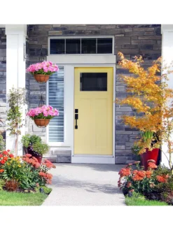 2 x Blumenampel Halterung in Schwarz