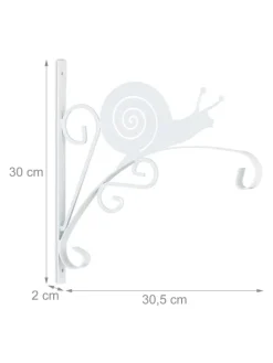 2 x Blumenampelhalterung in Weiß