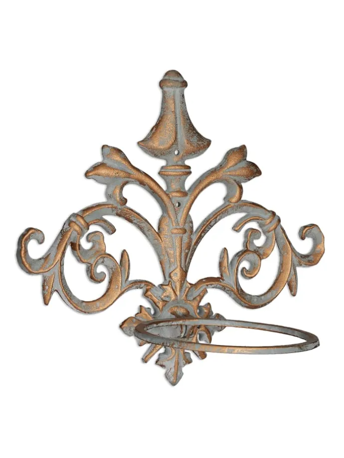 3 x Blumenhalter in Gold-Grau - Ø 13,5 cm