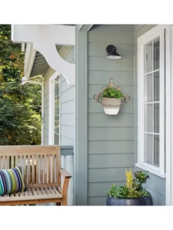 3 x Blumenhalter in Gold-Grau - Ø 13,5 cm