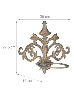 3 x Blumenhalter in Gold-Grau - Ø 13,5 cm