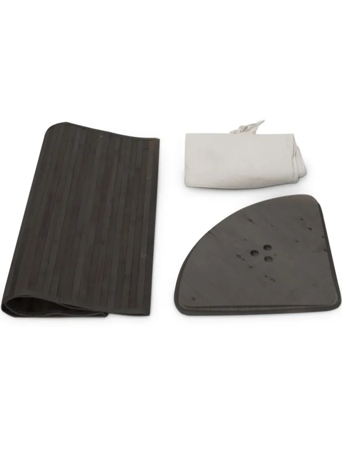 2 x Eckwäschekorb in Schwarz - (B)49,5 x (H)65 x (T)37 cm