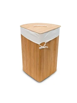 2 x Eckwäschekorb Natur - (B)49,5 x (H)65 x (T)37 cm