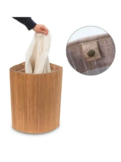 2 x Eckwäschekorb Natur - (B)49,5 x (H)65 x (T)37 cm