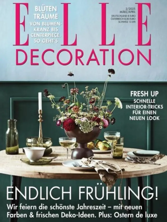 6 x ELLE DECORATION Zeitschrift (Gutschein für Jahres Abo)