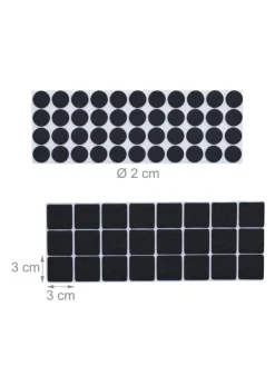 180 x Filzgleiter in Schwarz