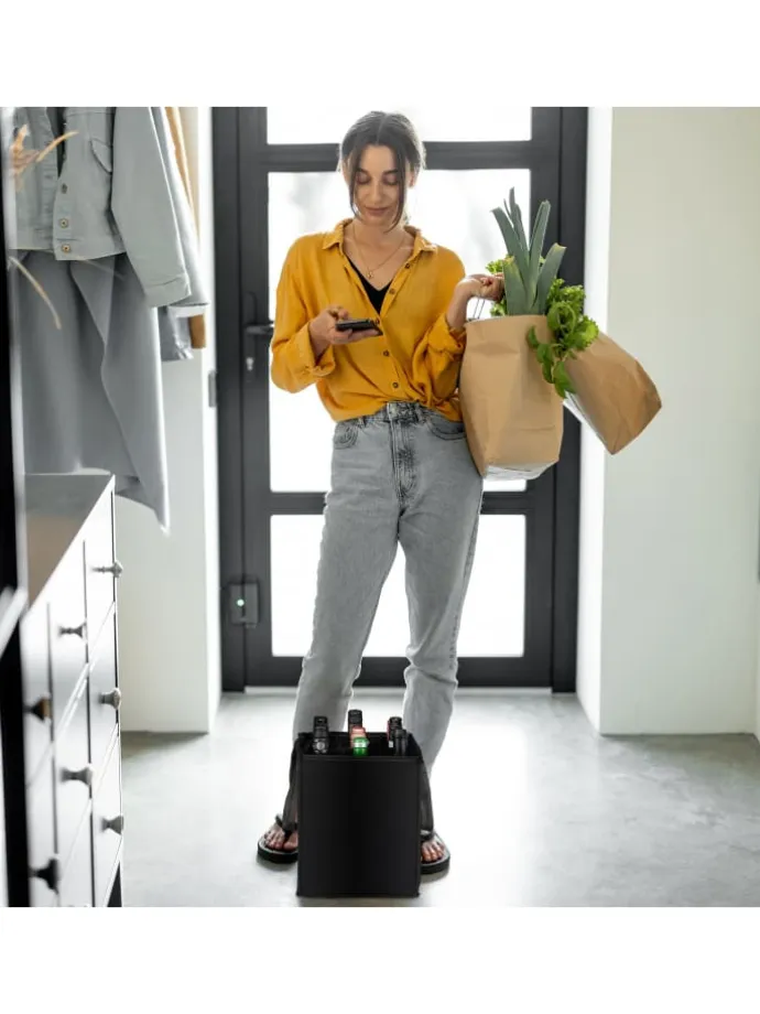 2 x Flaschentasche in Beige