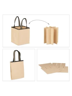 2 x Flaschentasche in Beige