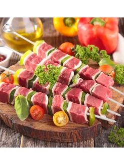 20 x Grillspieß in Silber - 31 cm