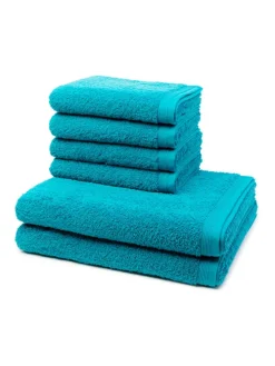 4 X Handtuch 2 X Duschtuch im Set Superwuschel in Lagoon