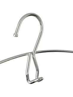 6 x Hosenbügel in Silber/Schwarz