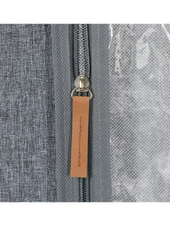 3 x Kleidersack in Grau/ Transparent - (B)58 x (H)99 cm