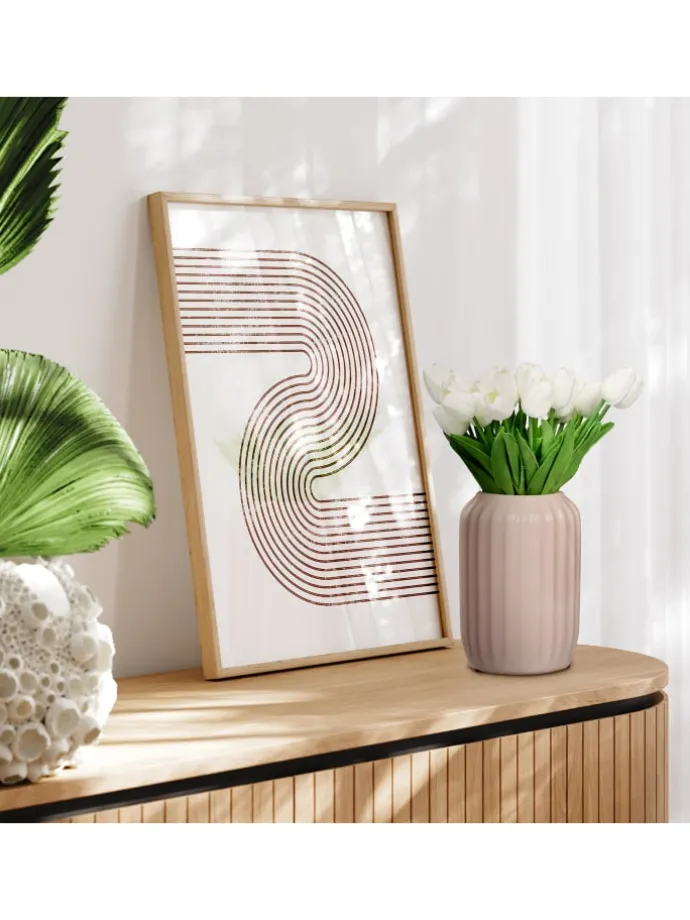 24 x Kunsttulpe in Weiß/ Grün