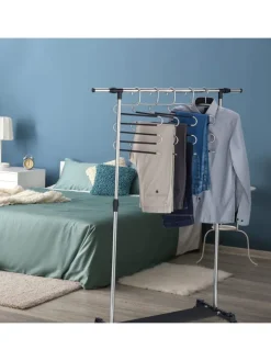 4 x Mehrfach-Hosenbügel in Silber/ Schwarz