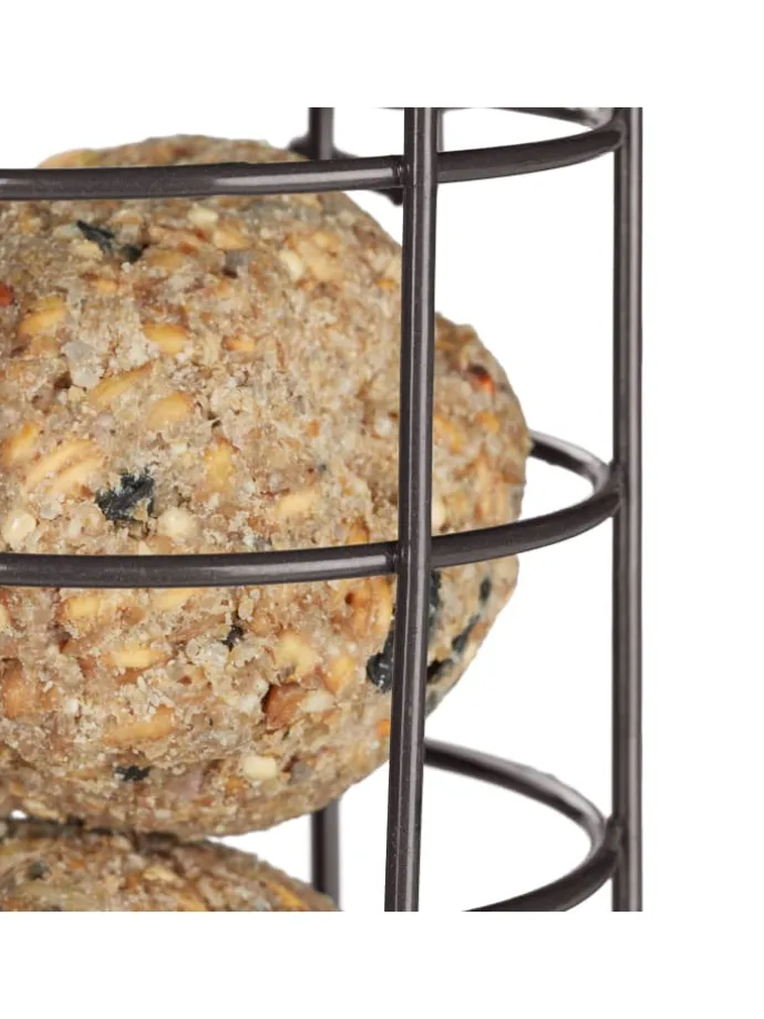 5 x Meisenknödelhalter in Grau - (H)31 x Ø 8,5 cm