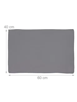 6 x Mikrofasertücher in Grau - 40 x 60 cm
